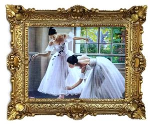 Stupendo Quadro Immagini Barocco Antico Repro Ballerina Opere D'Arte 56x46 CM - Bild 1 von 8