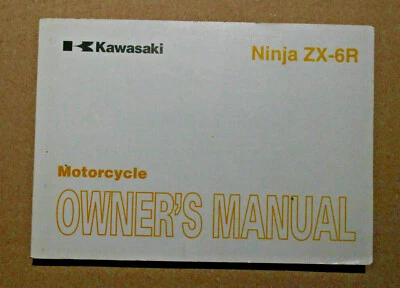 Kawasaki ZX-6R ZX600-RA 2009-10 USED Owners Use & Maintenance Manual 99986-1543 - Image 1 of 4