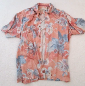 Tommy Bahama Mens Shirt X-Large Hawaiian Cabana 100% Silk Casual Adult Aloha - Picture 1 of 15