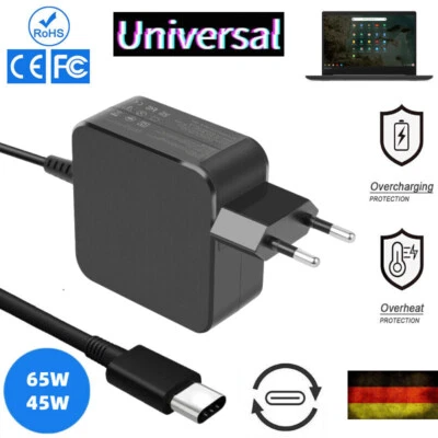 65W USB-C Typ-C Adapter Laptop Ladegerät für Lenovo/HP/Samsung/Acer Chromebook - Bild 1 von 4