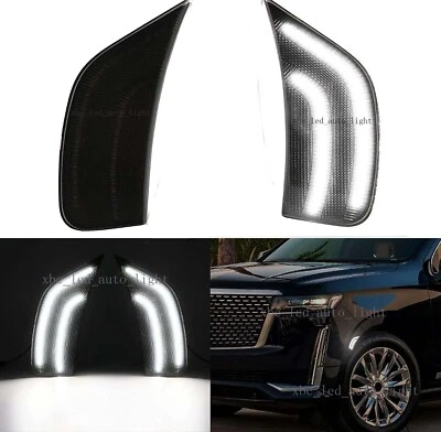White Side Marker Lights For 2021-up Cadillac Escalade Chevy Suburban GMC Yukon Foto 1 de 4