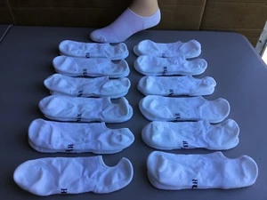 Women's Hue Nylon Blend Low Low Cut Socks Medium White 12 Pair #334R - Picture 1 of 4