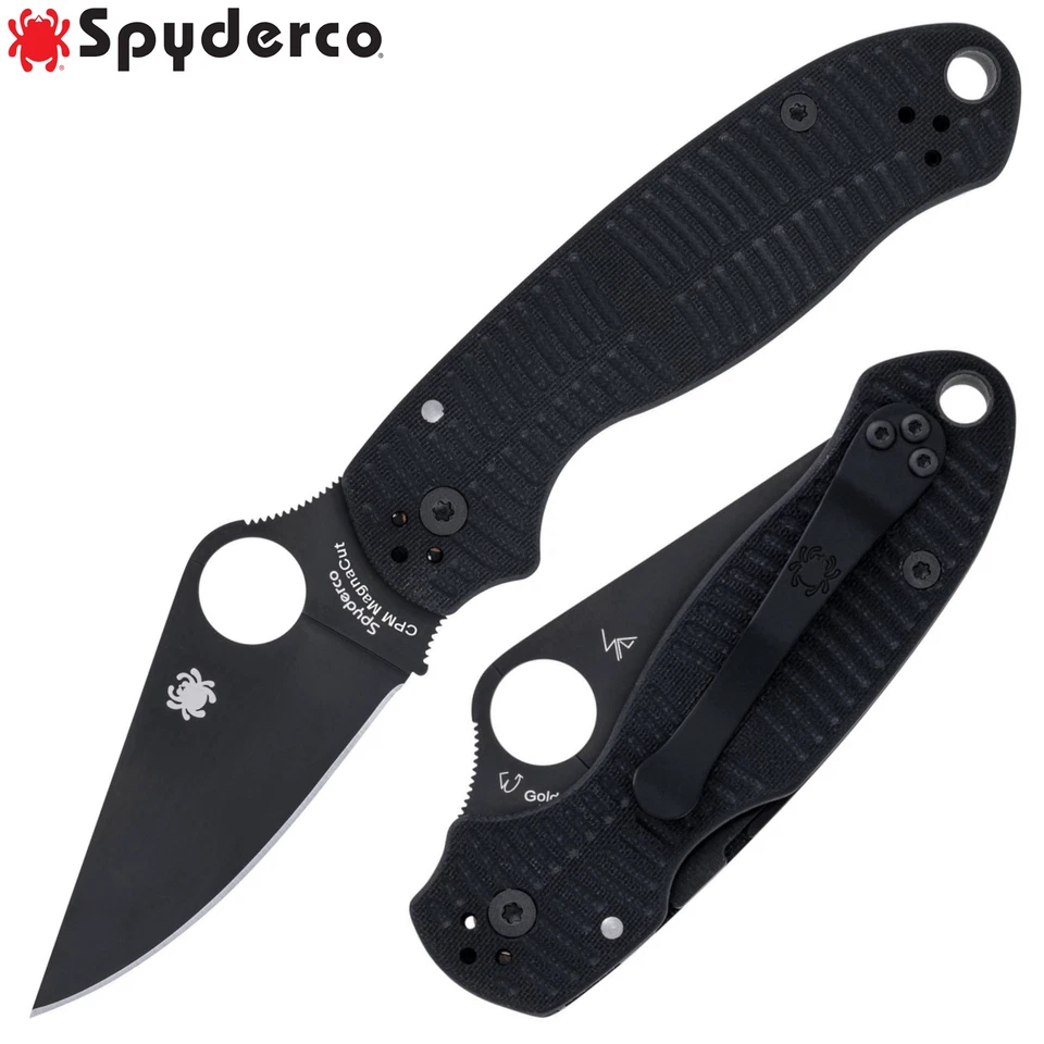 SPYDERCO Para Military 3 Salt Black G-10 Handles CPM MagnaCut Steel C223GMCBKP