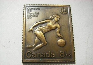 JUEGOS OLÍMPICOS DE MONTREAL CANADÁ 1976 Canadá Post Bronce Sello Bar ¡Bonito! - Imagen 1 de 5