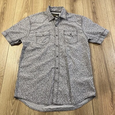 Dukes Bark Pearl Snap Shirt Mens Size M Floral Short Sleeves Casual - Изображение 1 из 4