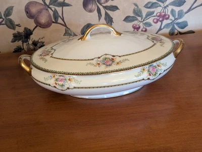 ANTIGUO PLATO VEGETAL CUBIERTO OVALADO NORITAKE AMARILLO  Foto 1 de 4