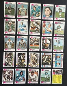 1973 Topps MIAMI DOLPHINS Team Set of 25 GRIESE Morris CSONKA Warfield 17-0 - Picture 1 of 3