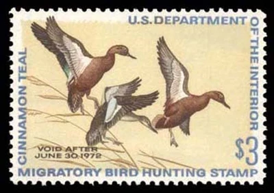 RW38 — 1971 Cinnamon teal, XF-Superb, PSE Certificate - Image 1 of 2