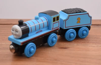 Edward & Edward's Tender Train 2003 Thomas & Friends Wooden Railway Wood Engine - Image 1 of 4