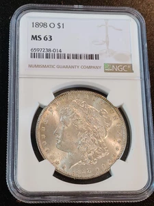 Dólar Morgan 1898-O NGC MS63 (atractiva tonificación) - Imagen 1 de 2