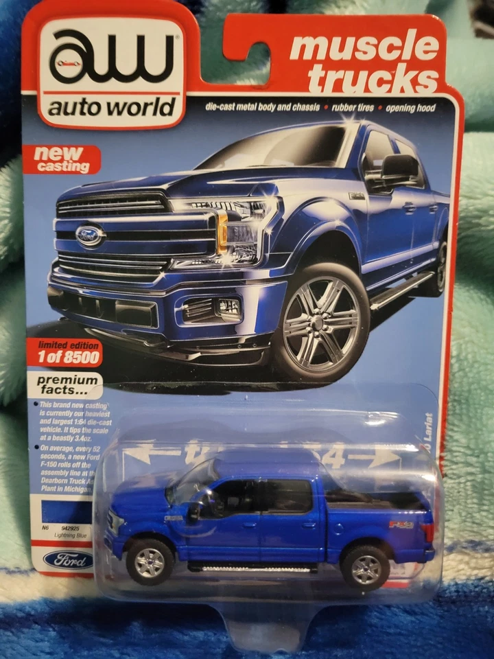 Auto World 2018 Ford F-150 Lariat Blue - Image 1 of 1