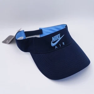 Vintage Nike Visor Hat Unisex Adult One Size Blue Navy Cap Silver Tag Deadstock - Picture 1 of 18