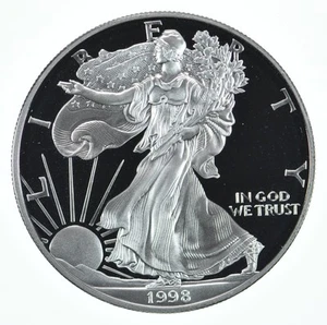 1998-P American Silver Eagle Proof Coin 1 Oz - Picture 1 of 3
