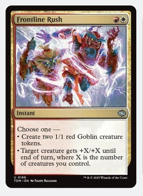Frontline Rush | MTG TDM | EDH Commander Boros Goblin Token | NEW NM - Image 1 of 3