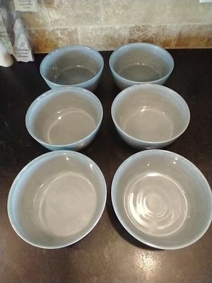 Juego de 6 cuencos de melamina azul moteado caja y barril Foto 1 de 4