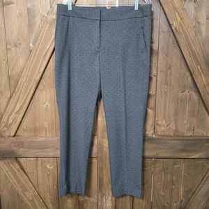 LOFT Marisa Women’s Dress Pants Gray Polka Dot Size 12 Stretch Mid Rise - Picture 1 of 9