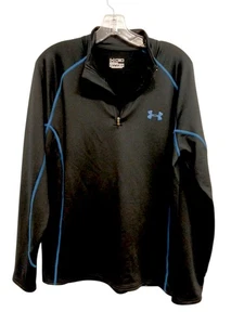 Under Armour Cold Gear Fitted Shirt Herren L Schwarz Aqua Quarter Zip Langarm  - Bild 1 von 16