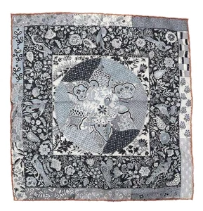 HERMES Scarf Gavroche Petit Carre 45 Fleuri De Provence 2 made in france 722 - Picture 1 of 4