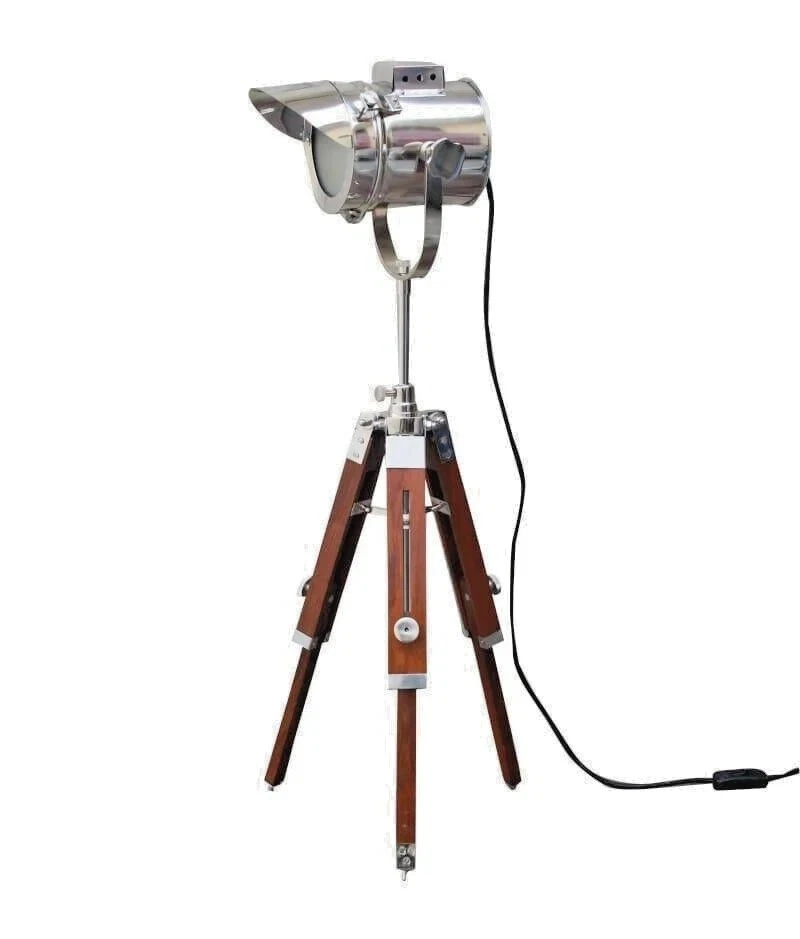 Nautical Searchlight Spot Light Designer Studio Table Lamp With Tripod Stand - Image 1 of 4