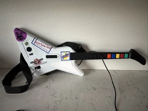 Guitar Hero Xbox 360 Xplorer Guitar RedOctane - With Breakaway Cable-Strap - Picture 1 of 19
