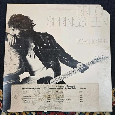 Bruce Springsteen "Born To Run" LP White Label Promo - Timing Strip - Nice - Image 1 of 4