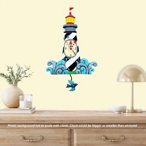Allen Designs Studio Wall Clock: Augie's Light Lighthouse - Picture 1 of 7