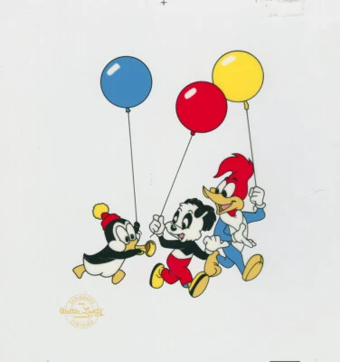 Walter Lantz "Party Pals" Pájaro carpintero leñoso Sericel Foto 1 de 4