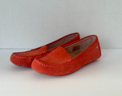 Mocassini slip on UGG donna Milana arancione bruciato scamosciato taglia 7