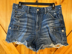 American Eagle superhohe Festival Cargo Tasche Shorts Gr. 10 (8095) - Bild 1 von 4