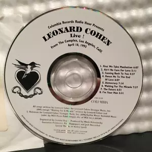 LEONARD COHEN LIVE! THE COMPLEX LA 18. APRIL 1993 ~ NM COLUMBIA RADIO HOUR PROMO CD - Bild 1 von 3