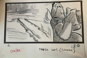 Balto Original Movie Storyboard Drawing Art Animation Balto & Boris #46 - Picture 1 of 3