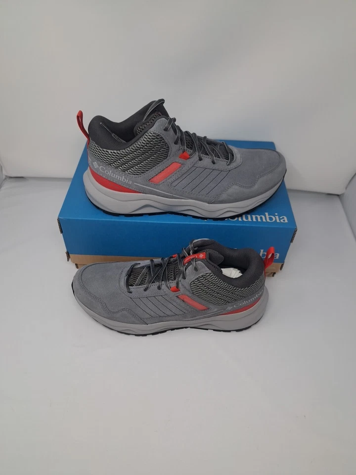 Columbia Men's Plateau Venture Mid Gray Trail Hiking Boots BM7106-033 Size 11