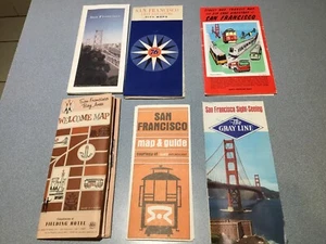 6 ITEM SAN FRANCISCO EPHEMERA CITIES STREET MAPS TOURIST BROCHURE  60' 70'S 80'S - Picture 1 of 7