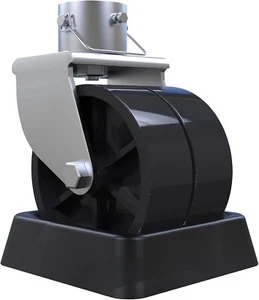 Repuesto de rueda de gato de remolque con cuña de rueda de goma, 6" - Imagen 1 de 7