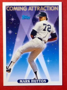 1993 Topps Mark Hutton Coming Attraction BLANK BACK #806 (Yankees) Error - Picture 1 of 1