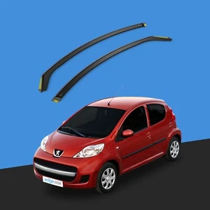 Peugeot 107 2005-2014 3 Door Hatchback Wind Deflectors 2pc Tinted - Picture 1 of 10