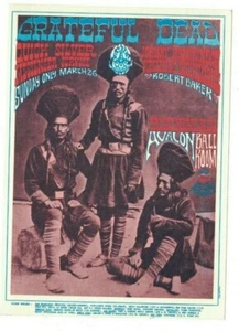 GRATEFUL DEAD QUICKSILVER 1967 AVALON BALLROOM FAMILIE HUND POSTKARTE FD-54 N/M B-5 - Bild 1 von 2