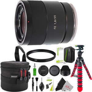 Sony Sonnar T* FE 55mm f/1.8 ZA Lens with Essential Accessory Kit