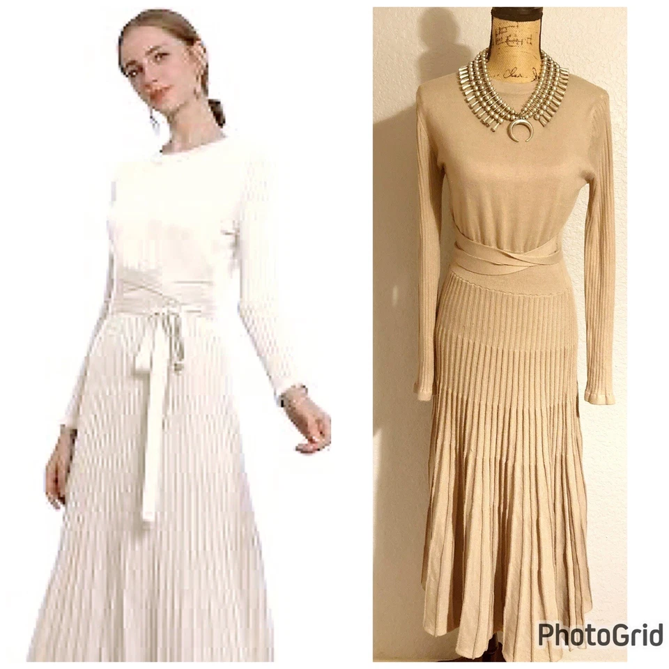 Vestido midi de mezcla de cachemir Foto 1 de 4