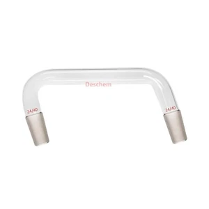 24/40 Glass Distillation Adapter Lab 105 Degree and 75-Degree Connecting Tube - Picture 1 of 1