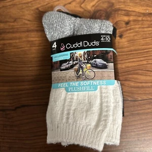 CUDDL DUDS Women's Leg Layering 4 Pair Boot Crew Socks Size 4-10   - Picture 1 of 2