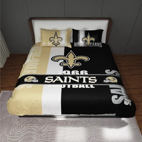 New Orleans Saints 3Pcs Bedding Set Duvet Cover Pillowcases Comforter Cover Cover