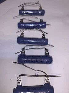 Resistencias SPRAGUE 25 ohmios 10 vatios cable de alimentación herida paquete de 5 totalmente nuevas - Imagen 1 de 12