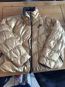 Women’s Nike Metallic Gold Puffer Jacket Size XL - Picture 1 of 1