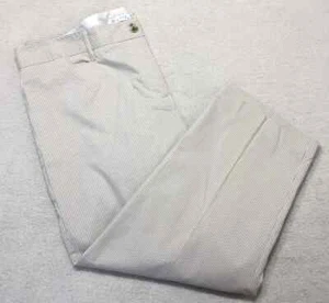 W.Lane Ladie's Cream Brown Stripe 3/4 Length Pants Four Pocket Size 18 NWT - Picture 1 of 12