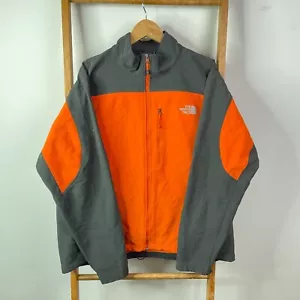 The North Face Windbreaker Jacket Mens Extra Large Orange Grey Full Zip Outdoor - Picture 1 of 13