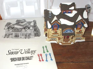 Vintage Dept 56 Snow Village Birch Run Ski Chalet beleuchtet Weihnachten Bldg 54882 - Bild 1 von 13