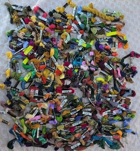 Embroidery Floss Large Lot 200+ Skeins All Colors DMC Cotton New & Used - Picture 1 of 8