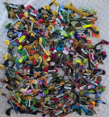 Embroidery Floss Large Lot 200+ Skeins All Colors DMC Cotton New & Used - Image 1 of 4
