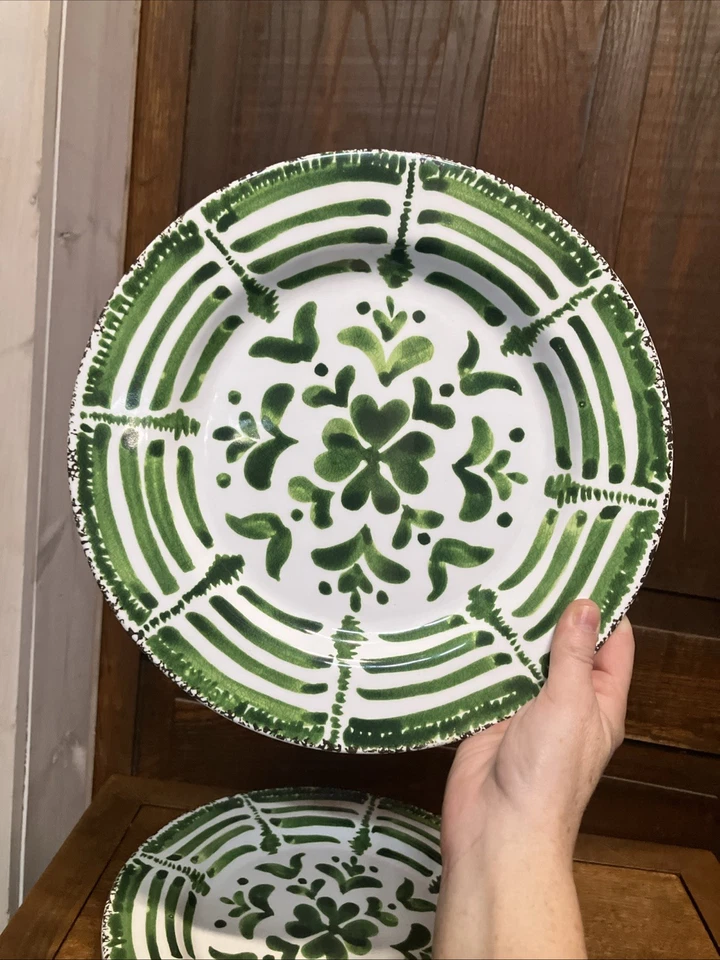 "Juego de 4 platos de cena de melamina floral verde MIKASA Merenda 10 3/4""" Foto 1 de 4
